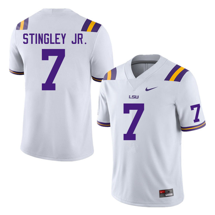 Men #7 Derek Stingley Jr. LSU Tigers College Football Jerseys Sale-White